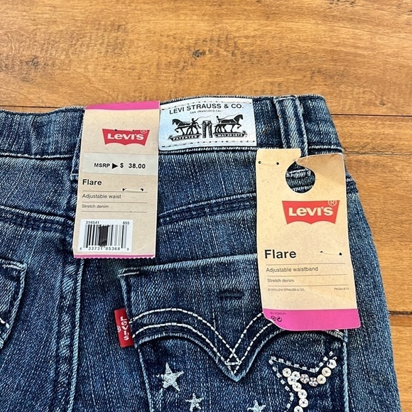 Levi’s flare jeans, kids 5, NWTS, - Picture 4 of 10